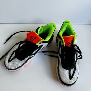 Stylish Kids' Black and Neon Green Sneakers
